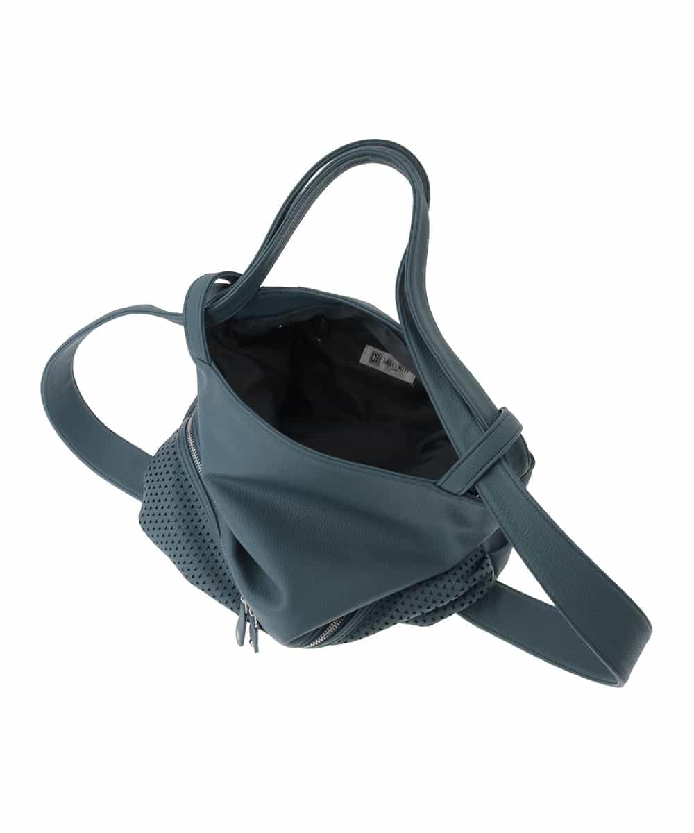 BKCAD26165 MK MICHEL KLEIN BAG(MK ミッシェルクラン バッグ) [2WAY]パンチングデザイン変形トートバッグ ライトグレー
