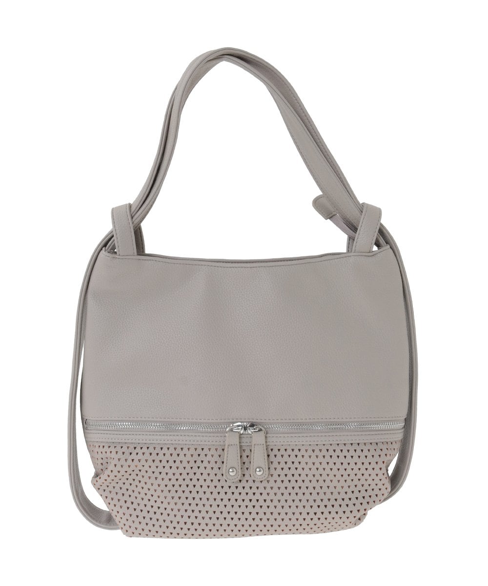 BKCAD28155 MK MICHEL KLEIN BAG(MK ミッシェルクラン バッグ) [2WAY]パンチングデザイン変形ミニトートバッグ グリーン