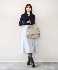 BKCAD28155 MK MICHEL KLEIN BAG(MK ミッシェルクラン バッグ) [2WAY]パンチングデザイン変形ミニトートバッグ グリーン