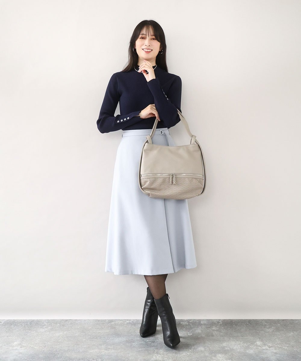 BKCAD28155 MK MICHEL KLEIN BAG(MK ミッシェルクラン バッグ) [2WAY]パンチングデザイン変形ミニトートバッグ グリーン