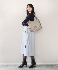 BKCAD28155 MK MICHEL KLEIN BAG(MK ミッシェルクラン バッグ) [2WAY]パンチングデザイン変形ミニトートバッグ グリーン
