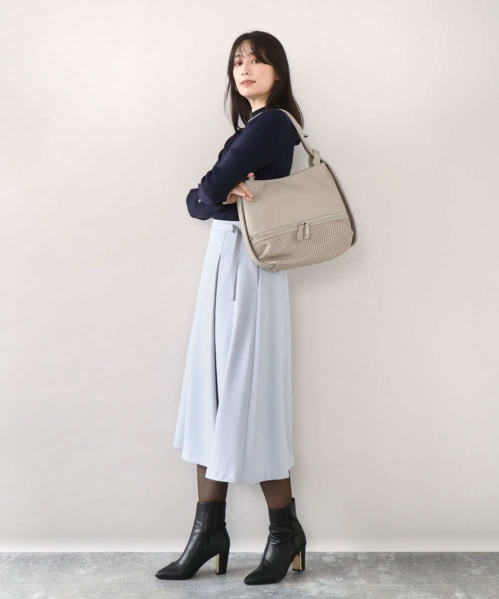 BKCAD28155 MK MICHEL KLEIN BAG(MK ミッシェルクラン バッグ) [2WAY]パンチングデザイン変形ミニトートバッグ グリーン