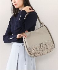 BKCAD28155 MK MICHEL KLEIN BAG(MK ミッシェルクラン バッグ) [2WAY]パンチングデザイン変形ミニトートバッグ ライトグレー