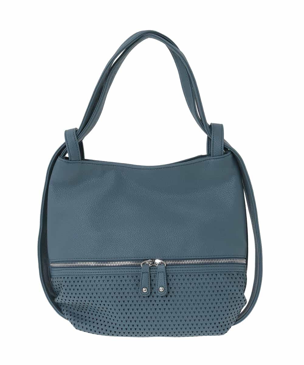BKCAD28155 MK MICHEL KLEIN BAG(MK ミッシェルクラン バッグ) [2WAY]パンチングデザイン変形ミニトートバッグ グリーン