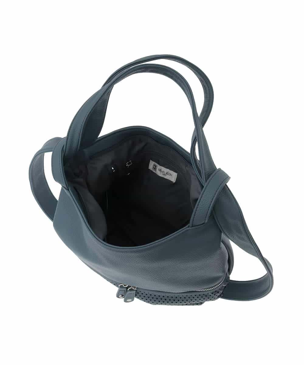 BKCAD28155 MK MICHEL KLEIN BAG(MK ミッシェルクラン バッグ) [2WAY]パンチングデザイン変形ミニトートバッグ グリーン