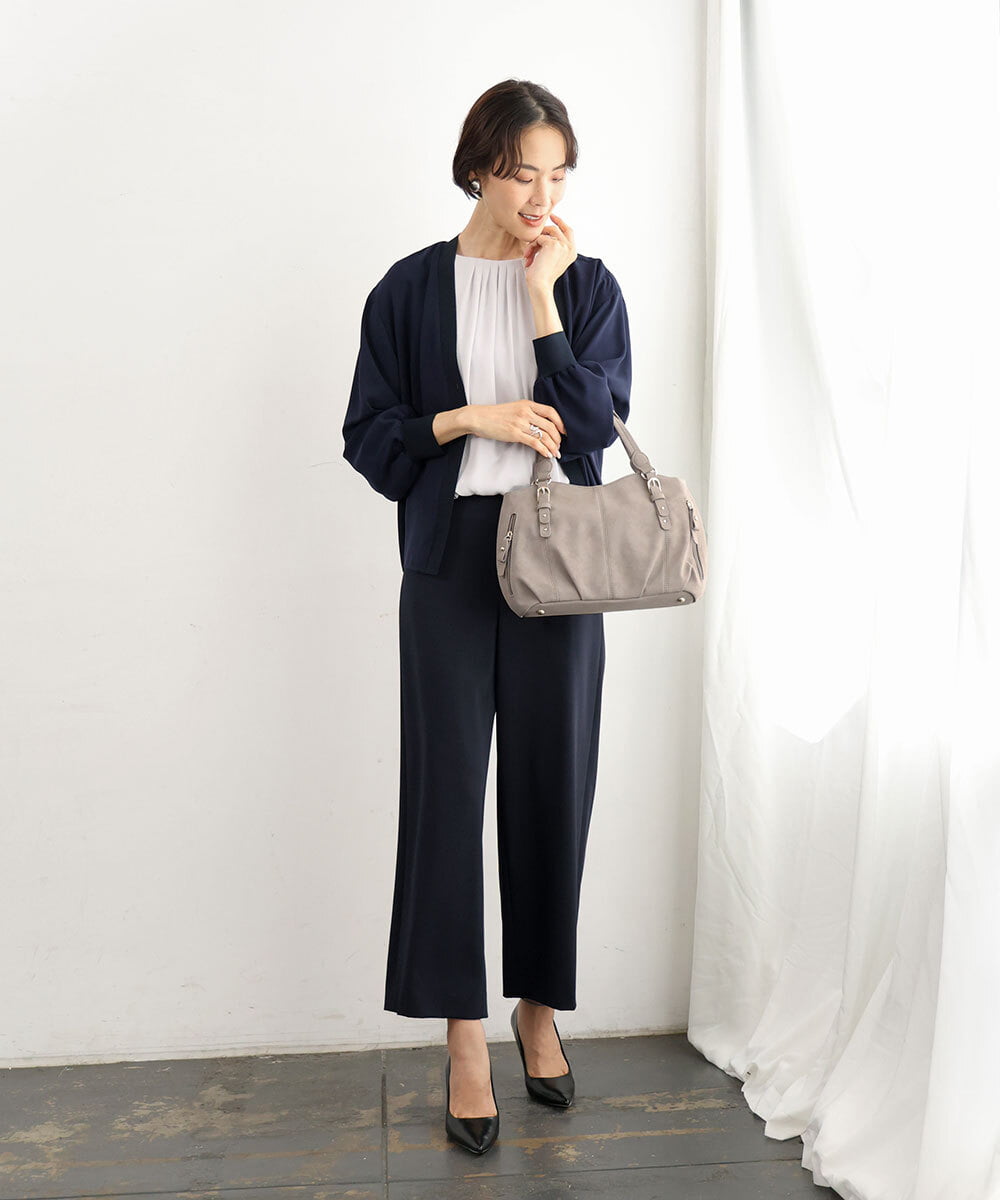 BKCAG04150 MK MICHEL KLEIN BAG(MK ミッシェルクラン バッグ) [2WAY]ベルトデザインラウンドトートバッグ レッド