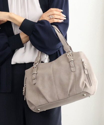 BKCAG04150 MK MICHEL KLEIN BAG [2WAY]ベルトデザインラウンドトートバッグ