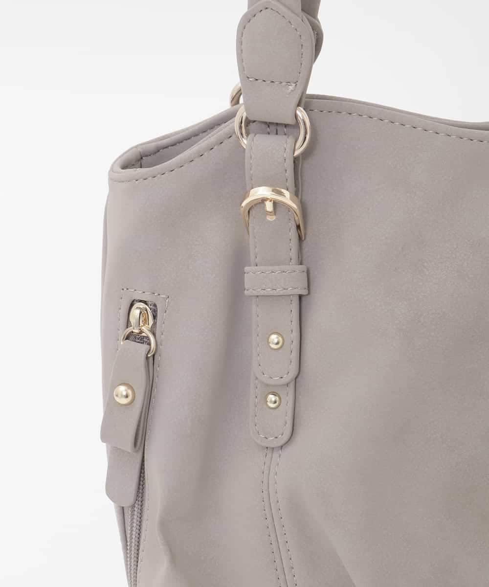 BKCAG04150 MK MICHEL KLEIN BAG(MK ミッシェルクラン バッグ) [2WAY]ベルトデザインラウンドトートバッグ レッド