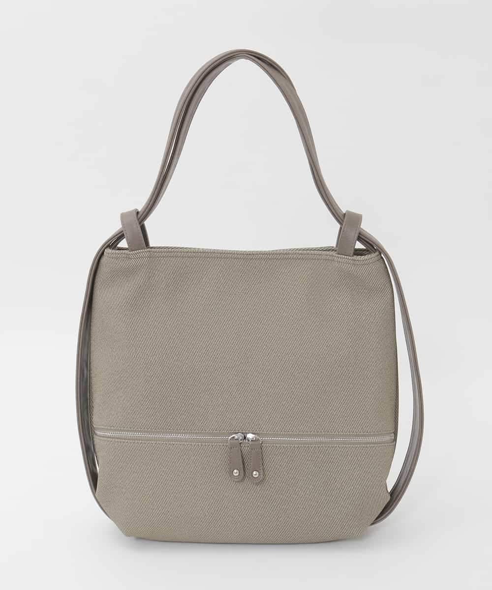 BKCAG05170 MK MICHEL KLEIN BAG(MK ミッシェルクラン バッグ) [2WAY/A4収納可]ニュアンスデザイン変形トートバッグ カーキ