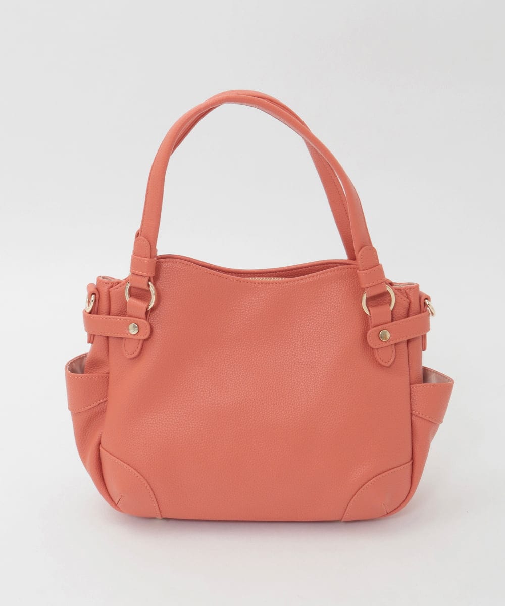 BKCAG08150 MK MICHEL KLEIN BAG(MK ミッシェルクラン バッグ) [2WAY]サイドポケットデザイントートバッグ オレンジ