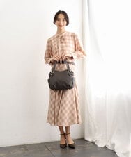BKCAG08150 MK MICHEL KLEIN BAG(MK ミッシェルクラン バッグ) [2WAY]サイドポケットデザイントートバッグ オレンジ