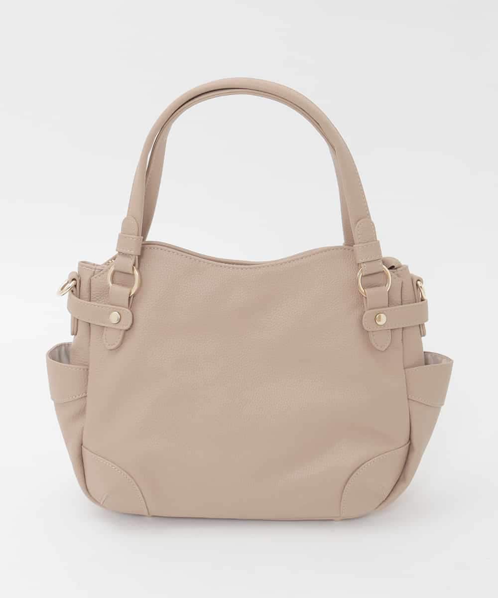 BKCAG08150 MK MICHEL KLEIN BAG(MK ミッシェルクラン バッグ) [2WAY]サイドポケットデザイントートバッグ ベージュ