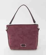 BKCAG09160 MK MICHEL KLEIN BAG(MK ミッシェルクラン バッグ) [2WAY]スエード風メタルタグアクセントショルダーバッグ レッド