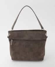 BKCAG09160 MK MICHEL KLEIN BAG(MK ミッシェルクラン バッグ) [2WAY]スエード風メタルタグアクセントショルダーバッグ ブラウン