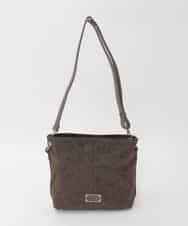 BKCAG09160 MK MICHEL KLEIN BAG(MK ミッシェルクラン バッグ) [2WAY]スエード風メタルタグアクセントショルダーバッグ ブラウン