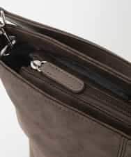 BKCAG09160 MK MICHEL KLEIN BAG(MK ミッシェルクラン バッグ) [2WAY]スエード風メタルタグアクセントショルダーバッグ ブラウン