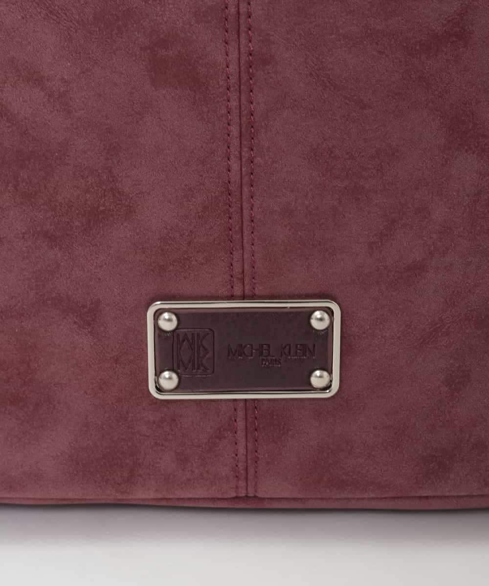BKCAG09160 MK MICHEL KLEIN BAG(MK ミッシェルクラン バッグ) [2WAY]スエード風メタルタグアクセントショルダーバッグ ブラウン
