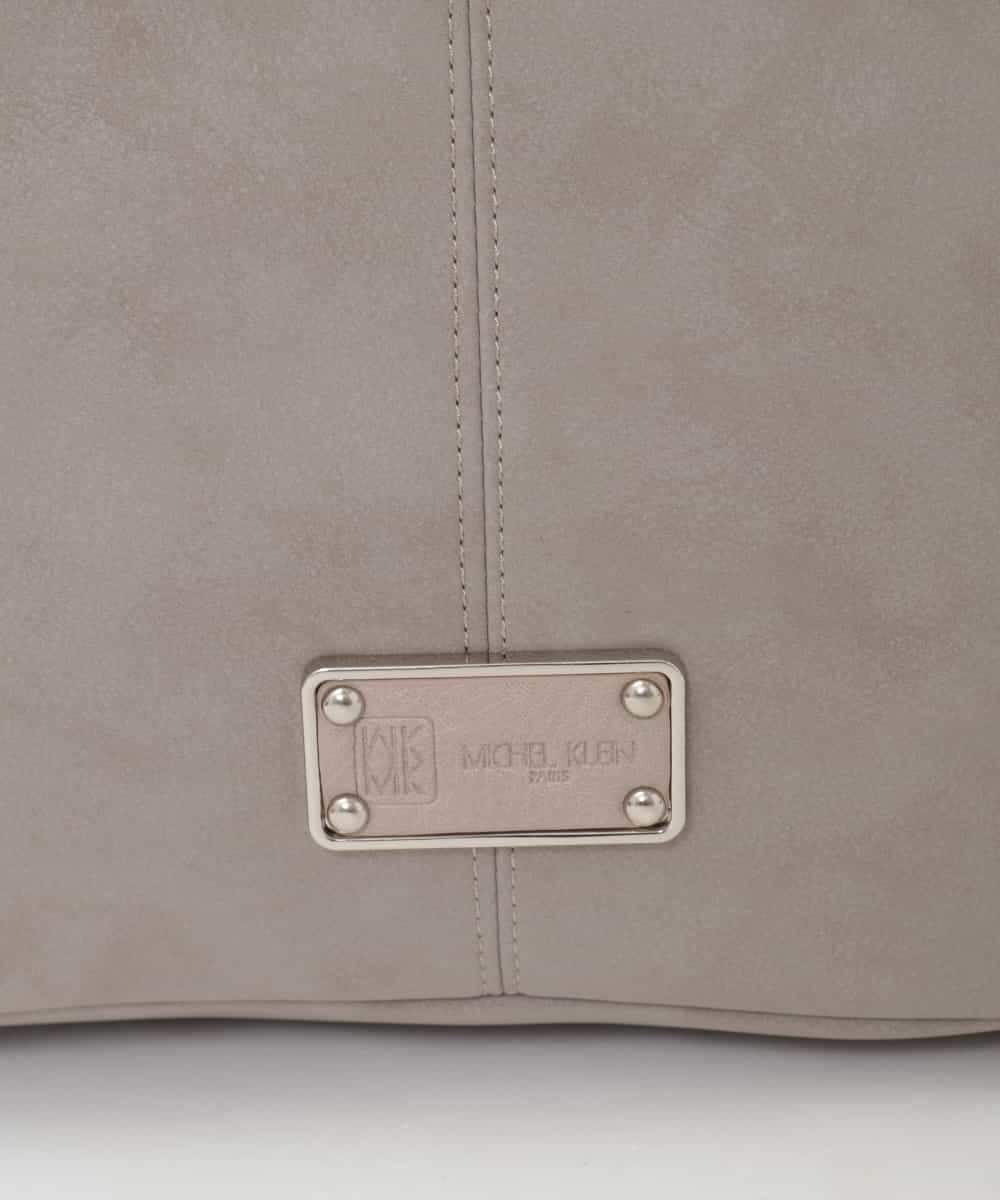 BKCAG09160 MK MICHEL KLEIN BAG(MK ミッシェルクラン バッグ) [2WAY]スエード風メタルタグアクセントショルダーバッグ ブラウン
