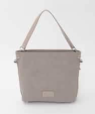 BKCAG09160 MK MICHEL KLEIN BAG(MK ミッシェルクラン バッグ) [2WAY]スエード風メタルタグアクセントショルダーバッグ グレー