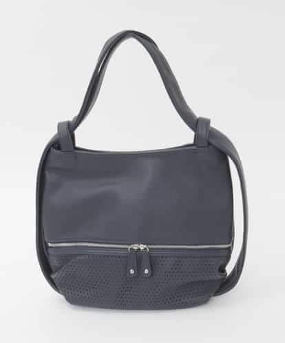 BKCAG28160 MK MICHEL KLEIN BAG [2WAY]パンチングデザイン変形コンパクトバッグ