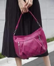 BKCAJ08150 MK MICHEL KLEIN BAG(MK ミッシェルクラン バッグ) 【2WAY】パンチングショルダーバッグ パープル