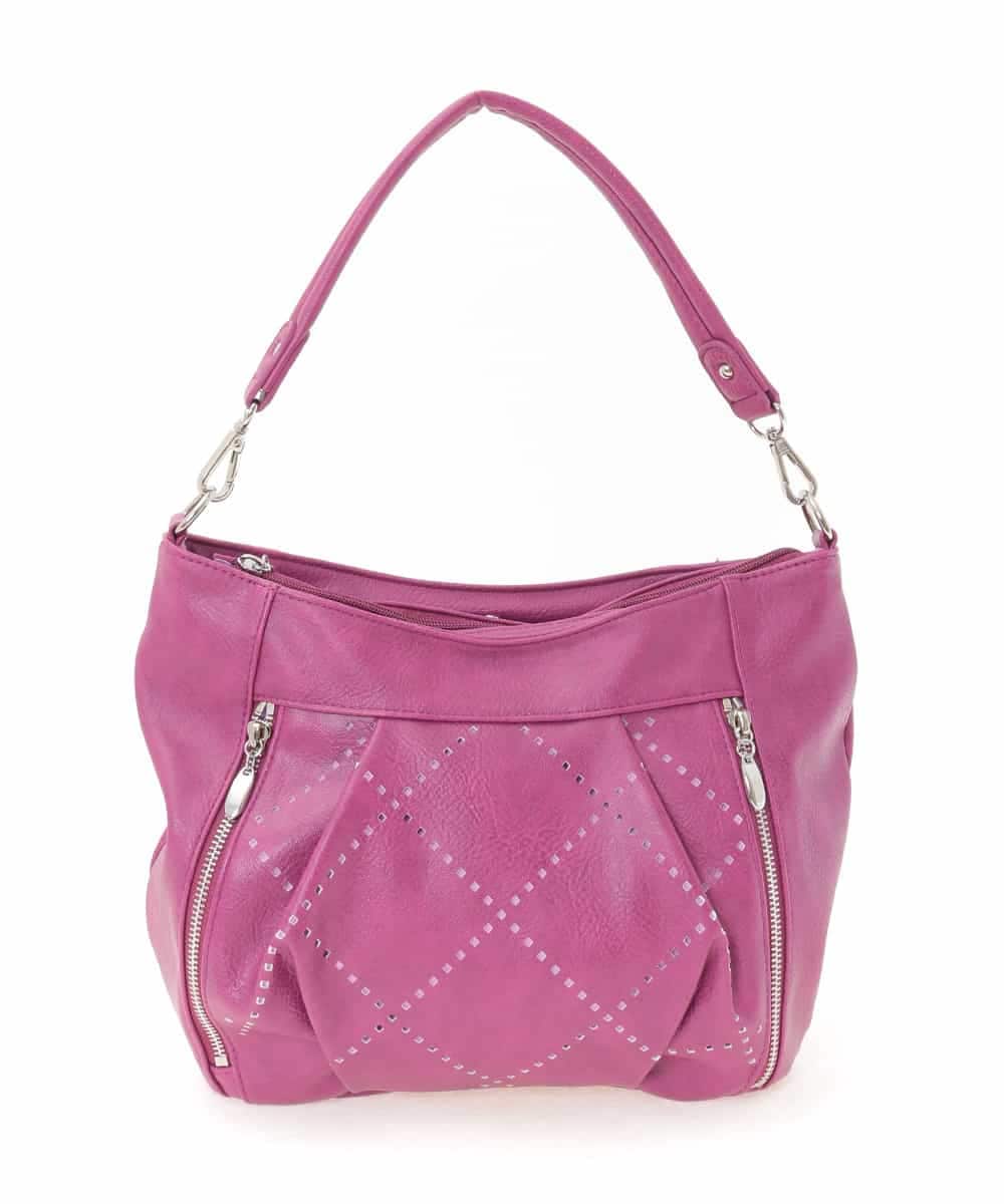 BKCAJ08150 MK MICHEL KLEIN BAG(MK ミッシェルクラン バッグ) 【2WAY】パンチングショルダーバッグ パープル