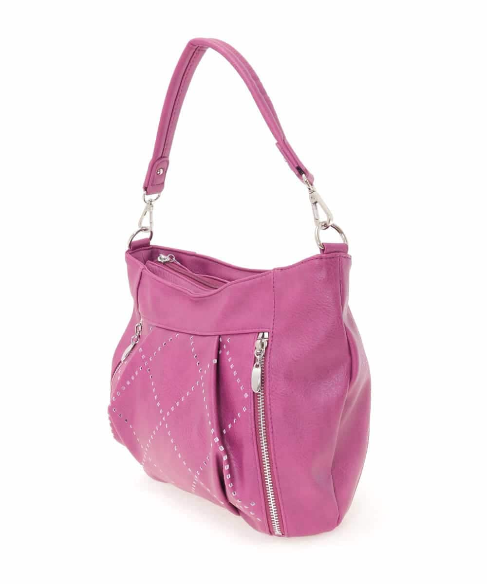 BKCAJ08150 MK MICHEL KLEIN BAG(MK ミッシェルクラン バッグ) 【2WAY】パンチングショルダーバッグ パープル