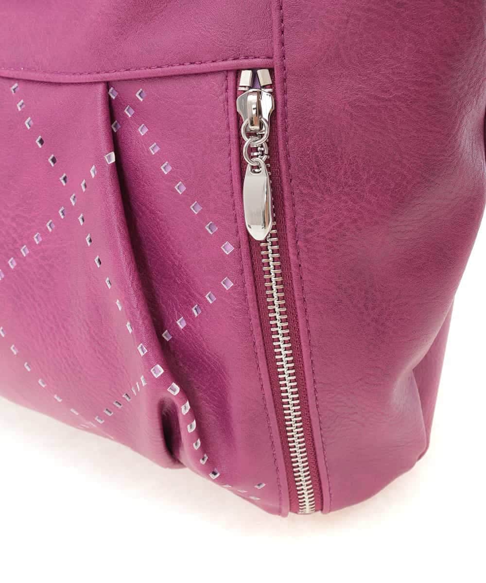 BKCAJ08150 MK MICHEL KLEIN BAG(MK ミッシェルクラン バッグ) 【2WAY】パンチングショルダーバッグ パープル