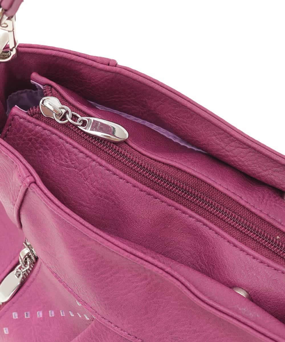 BKCAJ08150 MK MICHEL KLEIN BAG(MK ミッシェルクラン バッグ) 【2WAY】パンチングショルダーバッグ パープル