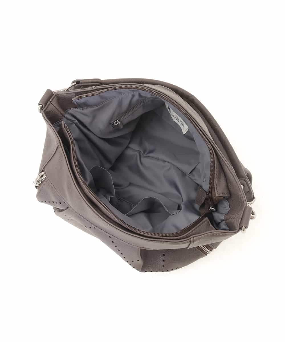 BKCAJ08150 MK MICHEL KLEIN BAG(MK ミッシェルクラン バッグ) 【2WAY】パンチングショルダーバッグ パープル