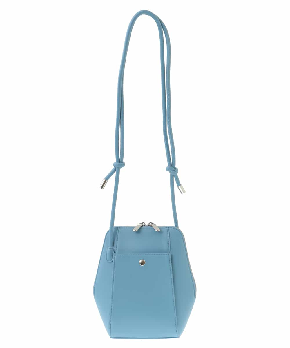 BKCAS83090 MK MICHEL KLEIN BAG(MK ミッシェルクラン バッグ) フェイクレザーミニショルダーバッグ ライトブルー