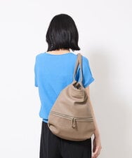 BKCAV26160 MK MICHEL KLEIN BAG(MK ミッシェルクラン バッグ) [2WAY/A4サイズ対応]パンチングデザイン変形トートバッグ ベージュ
