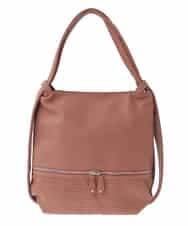 BKCAV26160 MK MICHEL KLEIN BAG(MK ミッシェルクラン バッグ) [2WAY/A4サイズ対応]パンチングデザイン変形トートバッグ ピンク