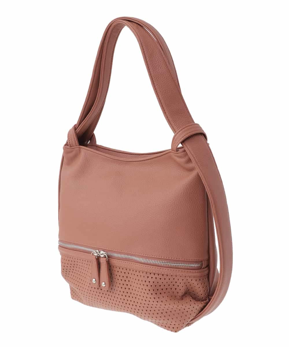 BKCAV28150 MK MICHEL KLEIN BAG(MK ミッシェルクラン バッグ) [2WAY]パンチングデザイン変形ミニトートバッグ ピンク