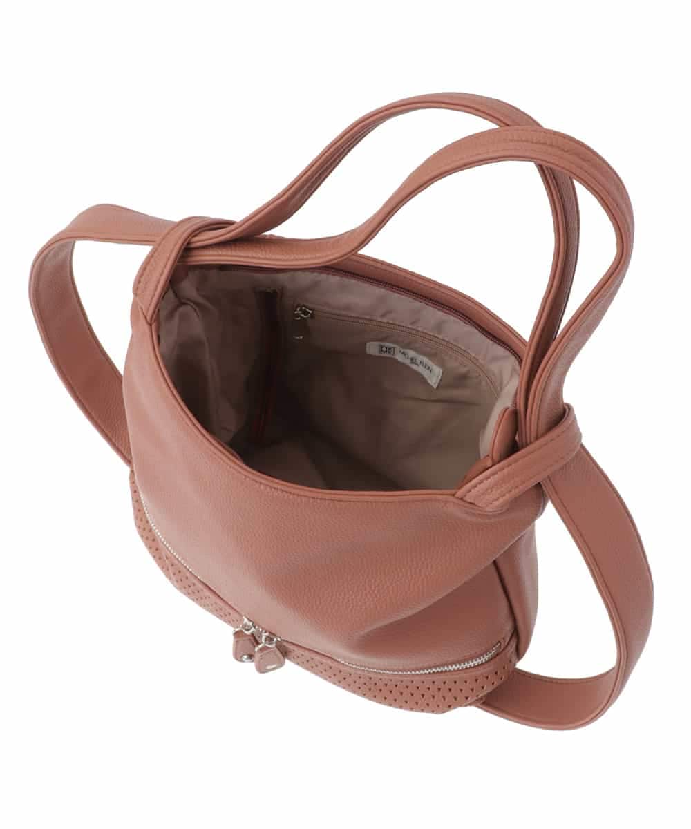 BKCAV28150 MK MICHEL KLEIN BAG(MK ミッシェルクラン バッグ) [2WAY]パンチングデザイン変形ミニトートバッグ ピンク
