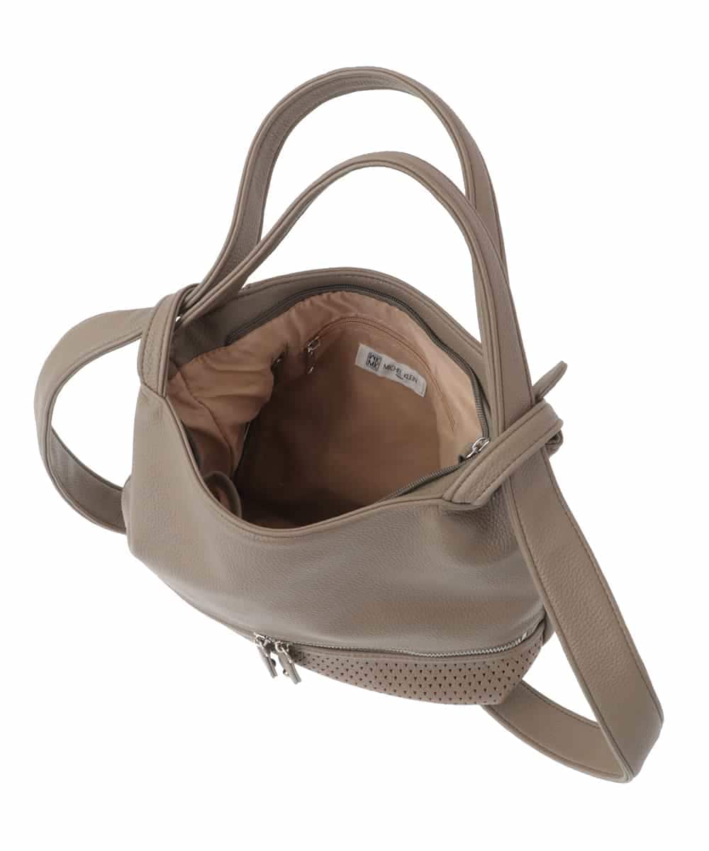 BKCAV28150 MK MICHEL KLEIN BAG(MK ミッシェルクラン バッグ) [2WAY]パンチングデザイン変形ミニトートバッグ ピンク