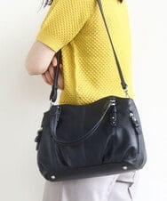 BKCGA04140 MK MICHEL KLEIN BAG(MK ミッシェルクラン バッグ) [2WAY]ベルトデザインラウンドトートバッグ ネイビー