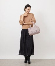 BKCGA04140 MK MICHEL KLEIN BAG(MK ミッシェルクラン バッグ) [2WAY]ベルトデザインラウンドトートバッグ ラベンダー