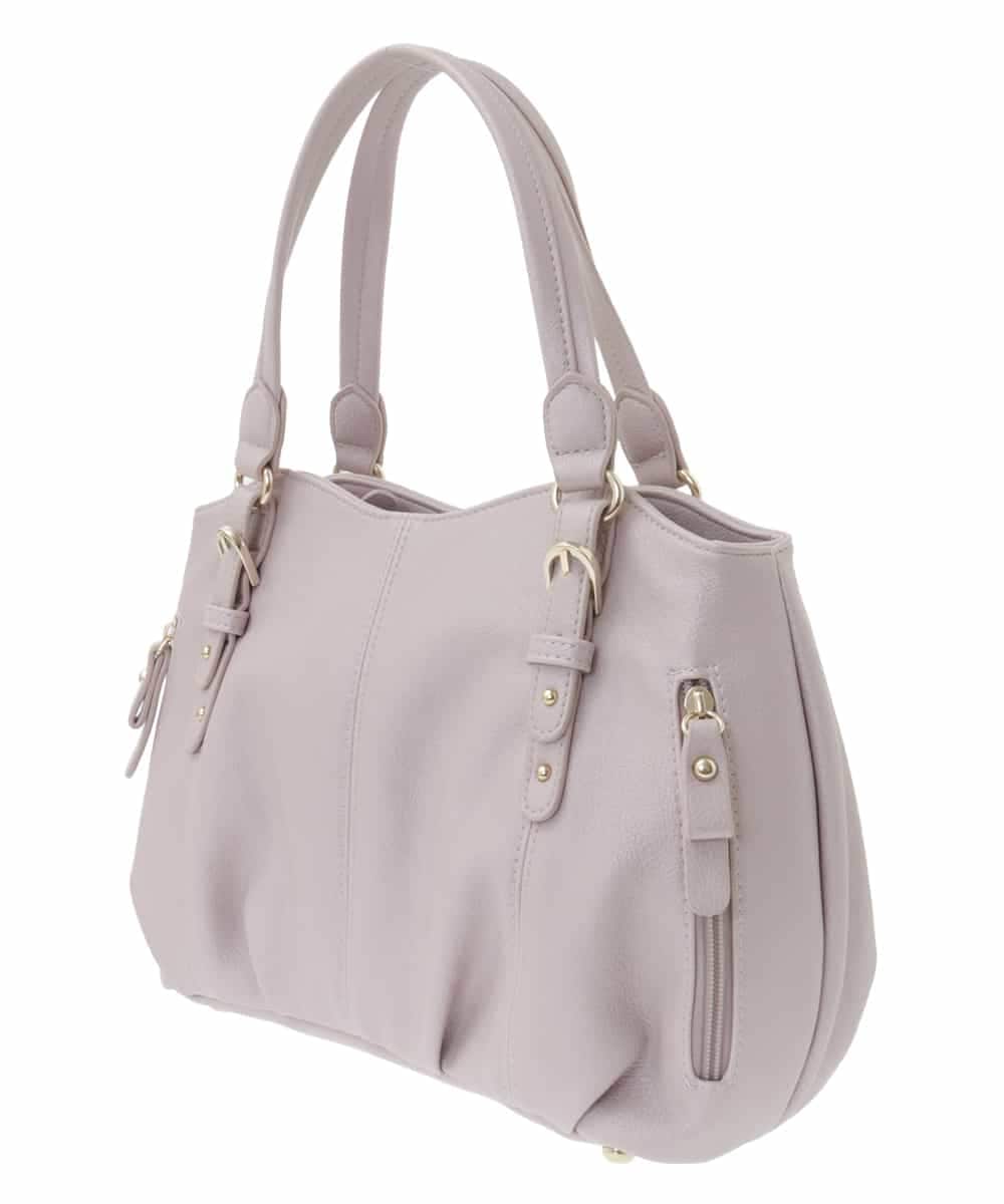 BKCGA04140 MK MICHEL KLEIN BAG(MK ミッシェルクラン バッグ) [2WAY]ベルトデザインラウンドトートバッグ ラベンダー