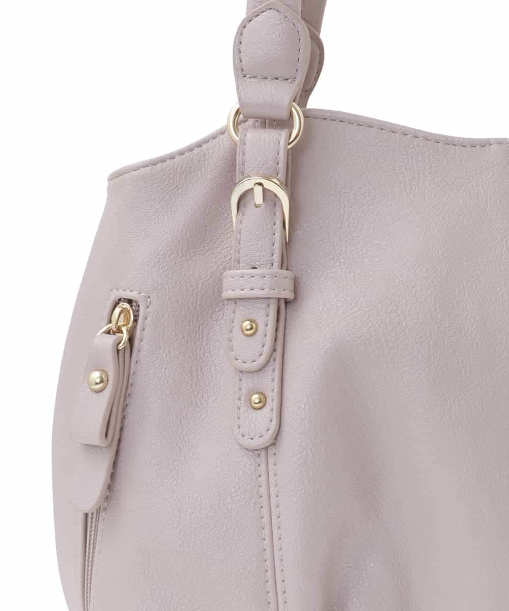 BKCGA04140 MK MICHEL KLEIN BAG(MK ミッシェルクラン バッグ) [2WAY]ベルトデザインラウンドトートバッグ ラベンダー
