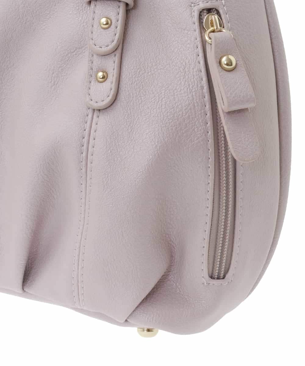 BKCGA04140 MK MICHEL KLEIN BAG(MK ミッシェルクラン バッグ) [2WAY]ベルトデザインラウンドトートバッグ ラベンダー