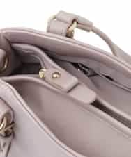 BKCGA04140 MK MICHEL KLEIN BAG(MK ミッシェルクラン バッグ) [2WAY]ベルトデザインラウンドトートバッグ ラベンダー