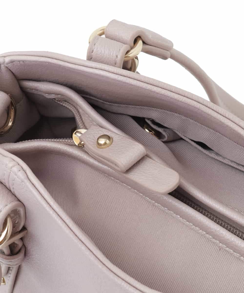 BKCGA04140 MK MICHEL KLEIN BAG(MK ミッシェルクラン バッグ) [2WAY]ベルトデザインラウンドトートバッグ ラベンダー