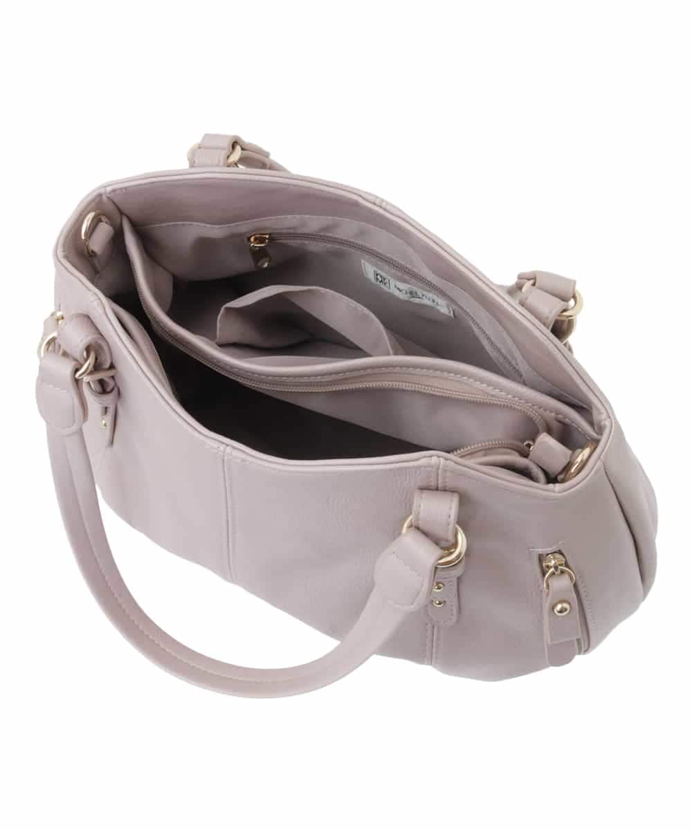 BKCGA04140 MK MICHEL KLEIN BAG(MK ミッシェルクラン バッグ) [2WAY]ベルトデザインラウンドトートバッグ ラベンダー
