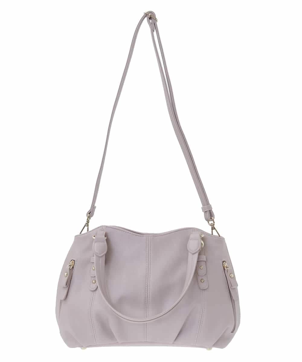 BKCGA04140 MK MICHEL KLEIN BAG(MK ミッシェルクラン バッグ) [2WAY]ベルトデザインラウンドトートバッグ ラベンダー
