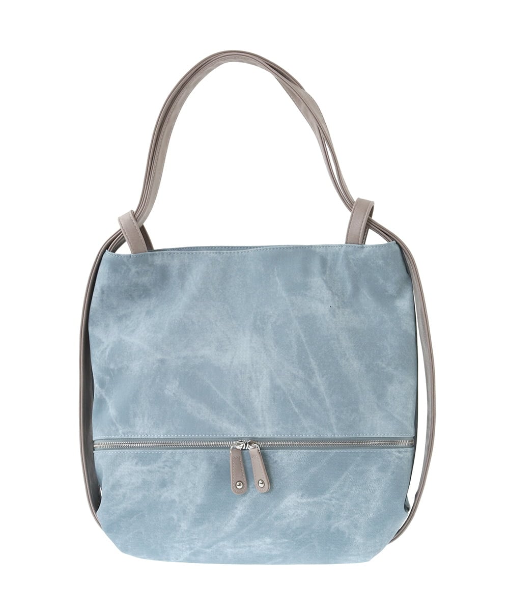 BKCGA05165 MK MICHEL KLEIN BAG(MK ミッシェルクラン バッグ) [2WAY/A4サイズ対応]シルバーラメアクセント変形トートバッグ ブルー