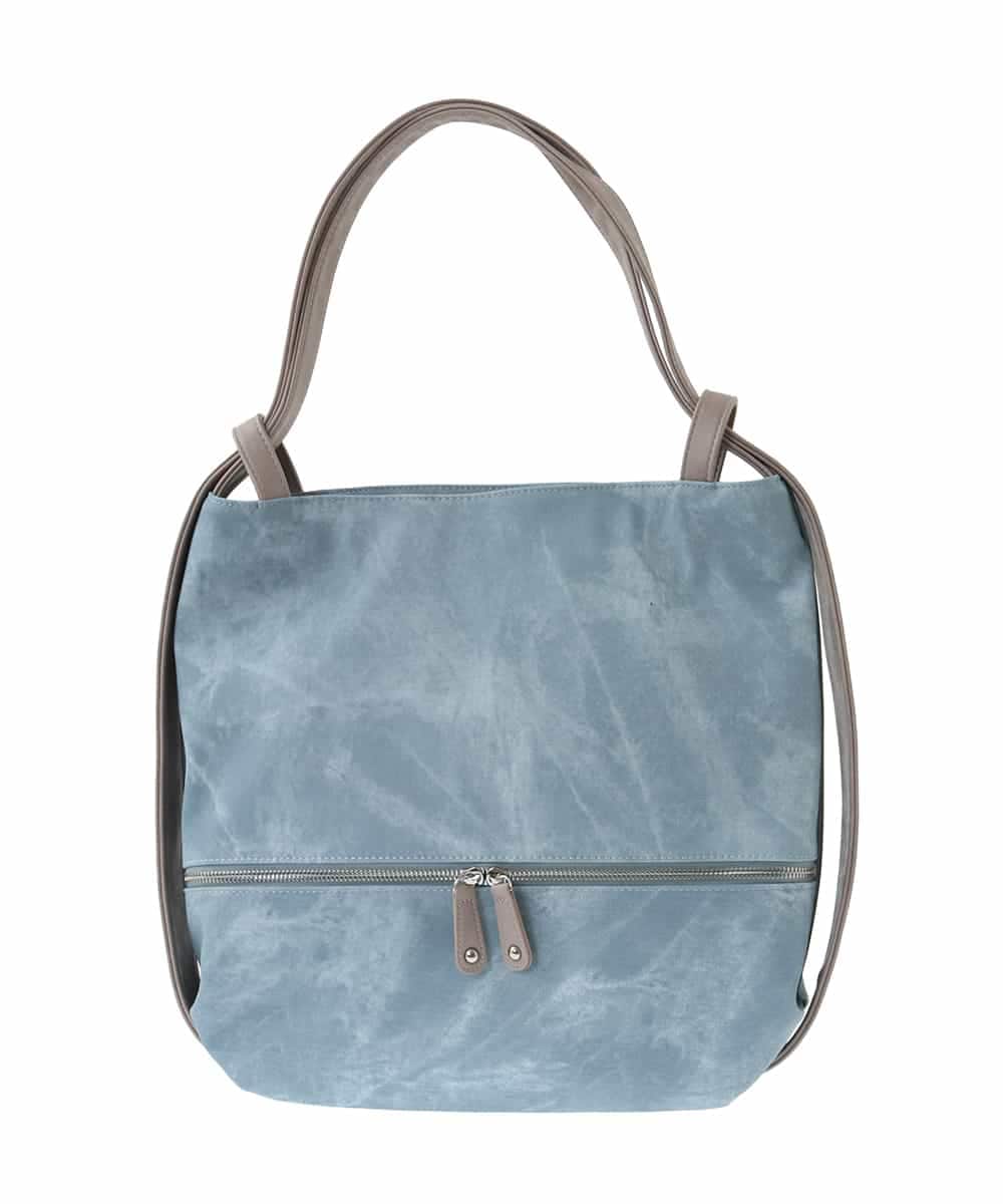 BKCGA05165 MK MICHEL KLEIN BAG [2WAY/A4サイズ対応]シルバーラメアクセント変形トートバッグ