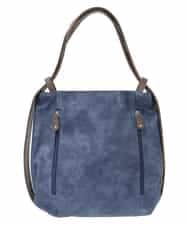 BKCGA05165 MK MICHEL KLEIN BAG(MK ミッシェルクラン バッグ) [2WAY/A4サイズ対応]シルバーラメアクセント変形トートバッグ ブルー