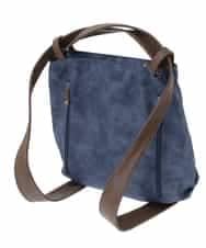 BKCGA05165 MK MICHEL KLEIN BAG(MK ミッシェルクラン バッグ) [2WAY/A4サイズ対応]シルバーラメアクセント変形トートバッグ ブルー