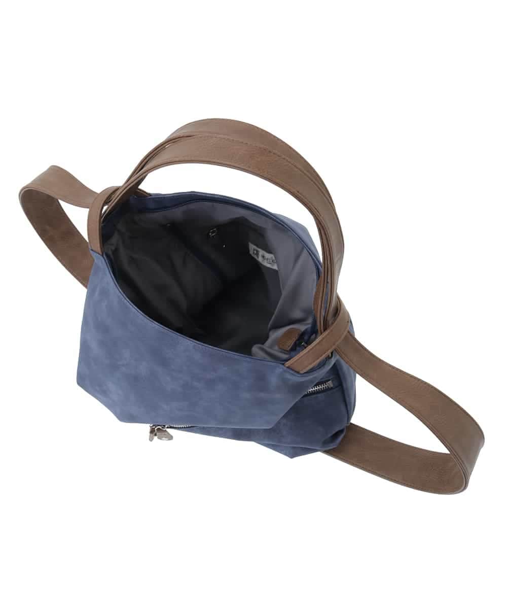 BKCGA05165 MK MICHEL KLEIN BAG(MK ミッシェルクラン バッグ) [2WAY/A4サイズ対応]シルバーラメアクセント変形トートバッグ ブルー